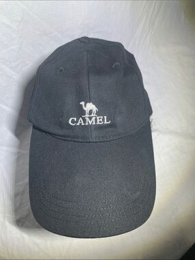 Camel Embroidered Black Baseball Cap - Women's Casual Hat